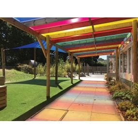 Coloured Roof Pergola - 4000mm x 4000mm | Creative Activity