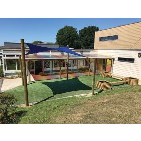 Removable Wooden Shade Sail - 3600mm x 3600mm | Creative Activity