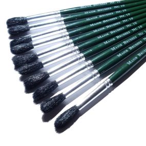 Watercolour/Imitation Squirrel Brushes Size 10 - pack of 10