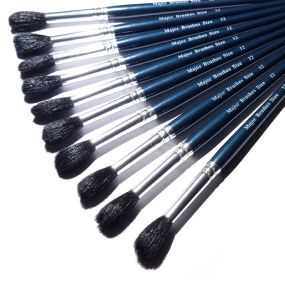 Watercolour/Imitation Squirrel Brushes Size 12 - pack of 10