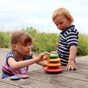 Rainbow Wooden Buttons
