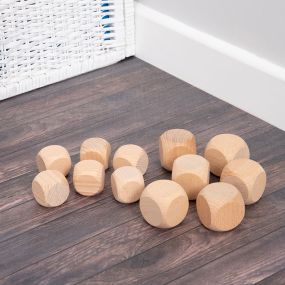 Natural Wooden Cubes 50mm
