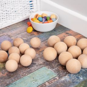 Natural Wooden Balls 60mm