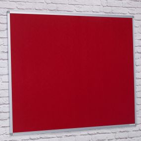 Aluminium Framed Noticeboards Red H1200 x W1800mm | Creative Activity