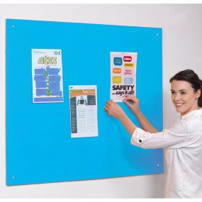 Accents Unframed Noticeboard Light Blue H600 x W900mm
