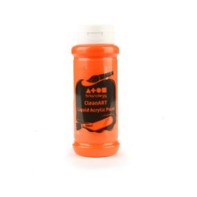 CleanART Acrylic Paint 500ml Orange Pack of 10