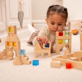Wooden Gem Building Blocks Pack 39 with Tray