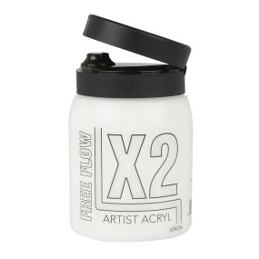 Specialist Crafts X2 Free Flow  Acryl Acrylic Colour 500ml Titanium White | Creative Activity