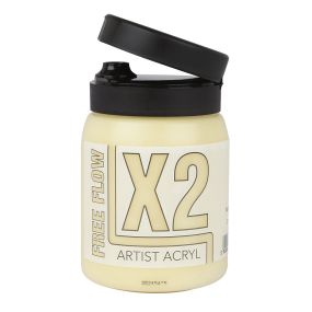 Specialist Crafts X2 Free Flow Acryl Acrylic Colour 500ml Naples Yellow Hue | Creative Activity