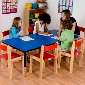 Height Adjustable Rectangular Table - Blue | Creative Activity