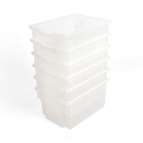 Gratnells Storage Trays 6 Pack Clear Extra Deep | Creative Activity