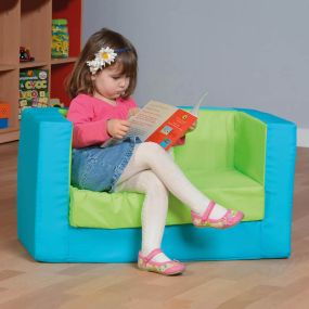 Primary Cube Sofa Chocolate & Cream