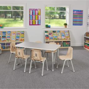 Oslo Rectangular Table Grey - 6 Seater
