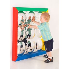 Multicoloured Soft Frame Bubble Mirror 84 x 84cm