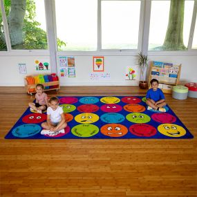 Emotions Faces Rectangular Placement Carpet  | Creative Activity