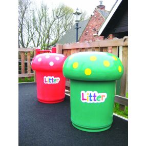 Mushroom Litter Bin - Set of 6