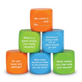 Learning Resources Lets Talk Wellbeing Cubes