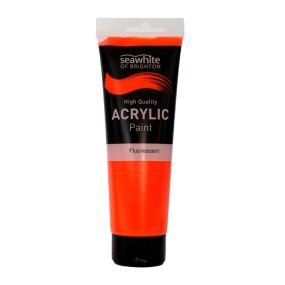 250ml Flourescent Acrylic Paint Orange | Creative Activity