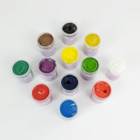 Super Gouache Paint Set 12 x 40ml Assorted Colour Pots | Creative Activity