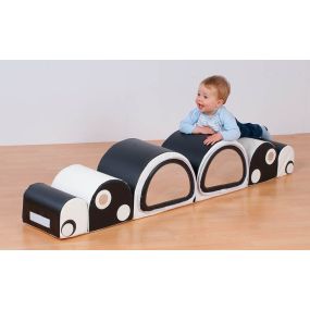 Caterpillar Mirror Bumps Play Set Black & White | Creative Activity