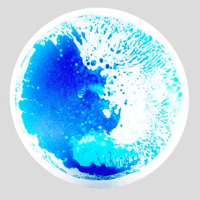 Round Liquid Floor Tile 50x50cm - BLUE