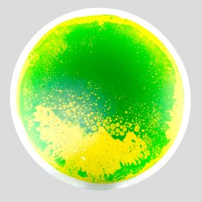 Round Liquid Floor Tile 50x50cm - GREEN