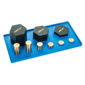 Brass and Steel Weight Set with Tray