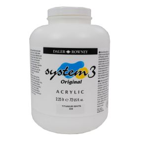 System 3 Original Acrylic Colour 2.25 Litres White | Creative Activity