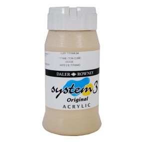 System 3 Original Acrylic Colour 500ml Buff Titanium | Creative Activity