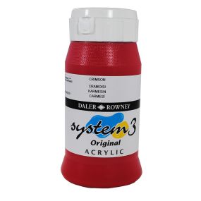 System 3 Original Acrylic Colour 500ml Crimson | Creative Activity
