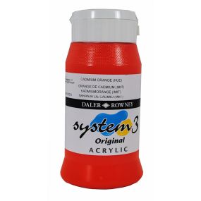 System 3 Original Acrylic Colour 500ml Cadmium Orange Hue | Creative Activity