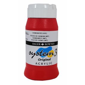 System 3 Original Acrylic Colour 500ml Cadmium Red hue | Creative Activity