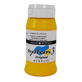 System 3 Original Acrylic Colour 500ml Cadmiu Yellow Hue | Creative Activity