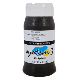 System 3 Original Acrylic Colour 500ml Raw Umber | Creative Activity
