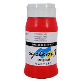 System 3 Original Acrylic Colour 500ml Vermilion Hue | Creative Activity