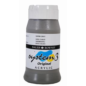 System 3 Original Acrylic Colour 500ml Warm Grey | Creative Activity