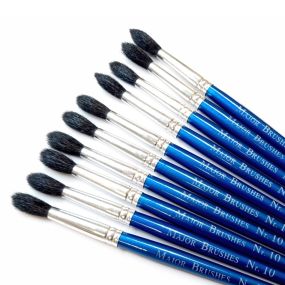 Watercolour/Imitation Squirrel Brushes Size 10 - Pack of 10 | Educational Resources | Creative Activity
