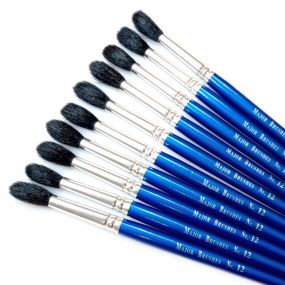 Watercolour/Imitation Squirrel Brushes Size 12 - Pack of 10 | Educational Resources | Creative Activity