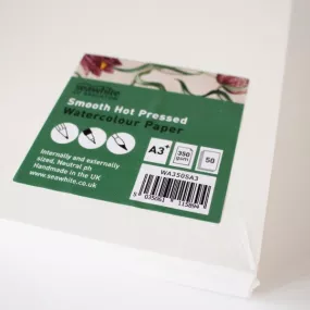 A3+ 350gsm Hot Press Watercolour Paper - 50 sheets