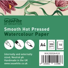 A4 350gsm Hot Press Watercolour 10 sheet retail pack