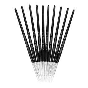 White Synthetic Sable Brushes Size 4 - pack of 10 | Creative Activity