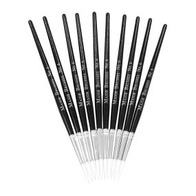 White Synthetic Sable Brushes Size 6 - pack of 10 | Creative Activity