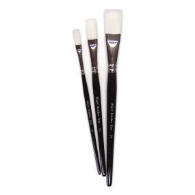 One Stroke White Synthetic Sable Brushes - set of 3 | Creative Activity