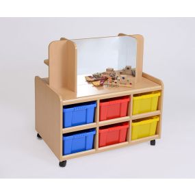 Display Unit with Mirror/Top Shelves with Trays | Creative Activity