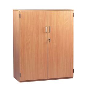 Lockable Storage Cupboard 1250 - Beech h1268mm c/w 1f & 2 adj sh | Creative Activity