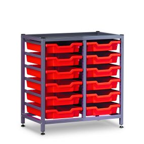TecniStor Static Tray Unit c/w 12 trays w710xd420xh725mm | Creative Activity