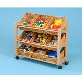 Single Tidy Trolley with 9 Baskets | Creative Activity