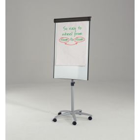 Eagle Mobile Flipchart Easel with 5-Star Base - Grey | Creative Activity