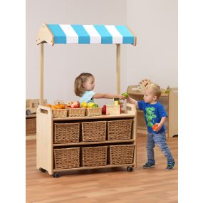 Mobile Unit with Shop Canopy Add-on with 6 Baskets | Creative Activity
