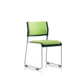 Kraft Sled Frame Fully Upholstered Sidechair | Creative Activity